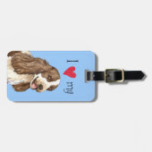 Ik hou van mijn Engelse Cocker Spaniel Bagagelabel (Voorkant horizontaal)