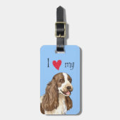 Ik hou van mijn Engelse Cocker Spaniel Bagagelabel (Voorkant verticaal)