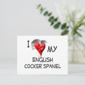 Ik hou van mijn Engelse Cocker Spaniel Briefkaart (Staand voorkant)