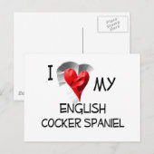 Ik hou van mijn Engelse Cocker Spaniel Briefkaart (Voorkant / Achterkant)