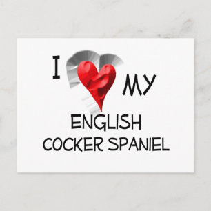 Ik hou van mijn Engelse Cocker Spaniel Briefkaart