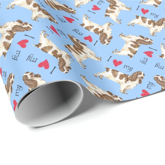 Ik hou van mijn Engelse Cocker Spaniel Cadeaupapier (Rol Hoek)