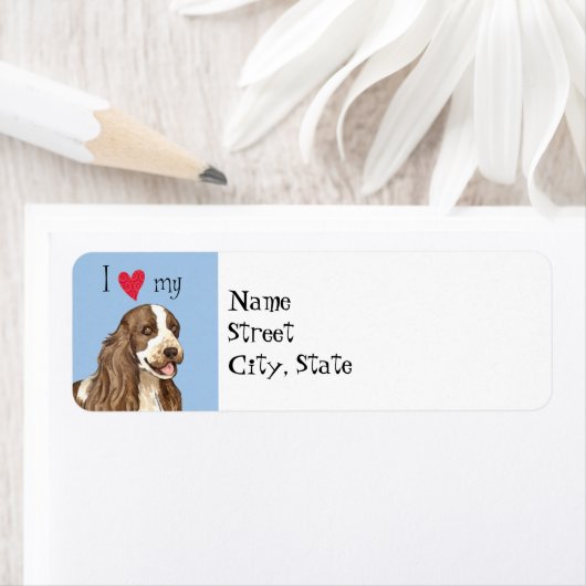 Ik hou van mijn Engelse Cocker Spaniel Etiket (Insitu)