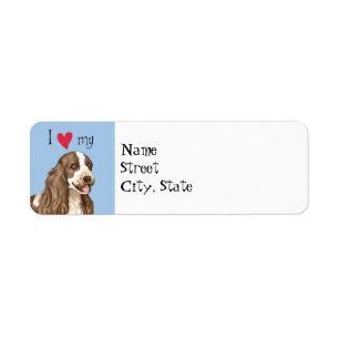 Ik hou van mijn Engelse Cocker Spaniel Etiket