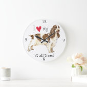 Ik hou van mijn Engelse Cocker Spaniel Grote Klok (Huis)
