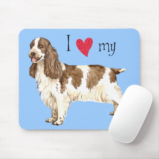 Ik hou van mijn Engelse Cocker Spaniel Muismat (Met muis)