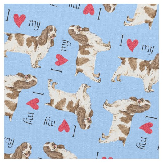 Ik hou van mijn Engelse Cocker Spaniel Stof (Close Up)