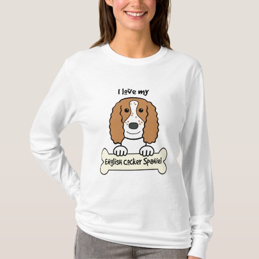 Ik hou van mijn Engelse Cocker Spaniel T-shirt (Voorkant)