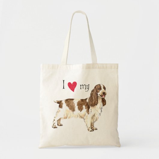 Ik hou van mijn Engelse Cocker Spaniel Tote Bag (Voorkant)