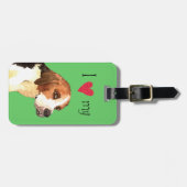 Ik hou van mijn Engelse hond Bagagelabel (Voorkant horizontaal)