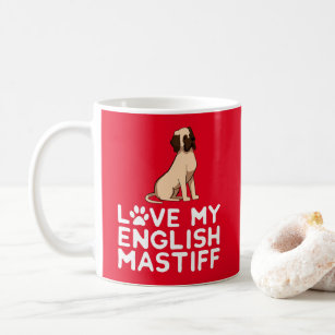 Ik hou van mijn Engelse Mastiff - Dog Illustratie Koffiemok