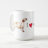 Ik hou van mijn Engelse Setter Koffiemok (Voorkant links)