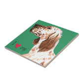 Ik hou van mijn Engelse Setter Tegeltje (Zijkant)