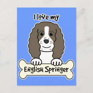 Ik hou van mijn Engelse Springer Briefkaart