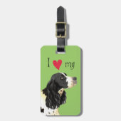 Ik hou van mijn Engelse Springer Spaniel Bagagelabel (Voorkant verticaal)