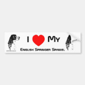 Ik hou van mijn Engelse Springer Spaniel Bumpersti Bumpersticker (Voorkant)