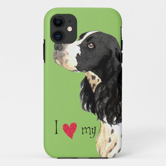 Ik hou van mijn Engelse Springer Spaniel Case-Mate iPhone Case (Achterkant)