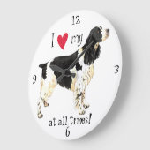 Ik hou van mijn Engelse Springer Spaniel Grote Klok (Hoek)