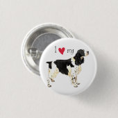 Ik hou van mijn Engelse Springer Spaniel Ronde Button 3,2 Cm (Voorkant /achterkant)