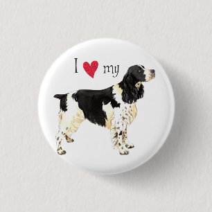 Ik hou van mijn Engelse Springer Spaniel Ronde Button 3,2 Cm