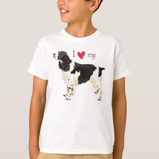 Ik hou van mijn Engelse Springer Spaniel T-shirt (Voorkant)