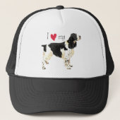 Ik hou van mijn Engelse Springer Spaniel Trucker Pet (Voorkant)