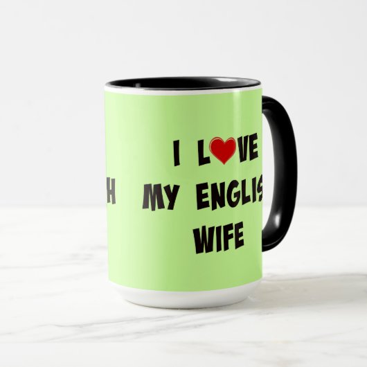 Ik hou van mijn Engelse vrouw Mok (Voorkant rechts)