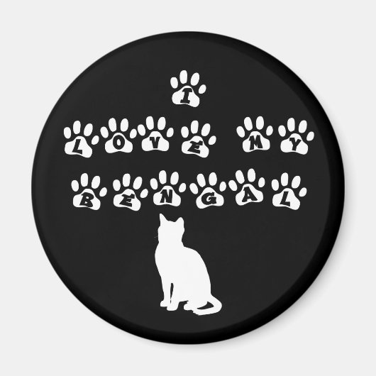 Ik hou van mijn engelse, witte tekst magneet (Voorkant)