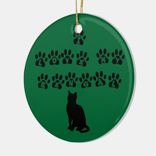 Ik hou van mijn engelse, zwarte tekst keramisch ornament (Links)