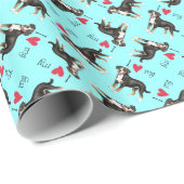 Ik hou van mijn Entlebucher Mountain Dog Cadeaupapier (Rol Hoek)