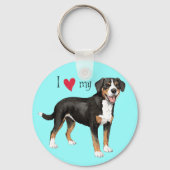 Ik hou van mijn Entlebucher Sleutelhanger (Voorkant)