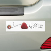Ik hou van mijn EOD Tech Heart Bombout Bumpersticker (Op auto)