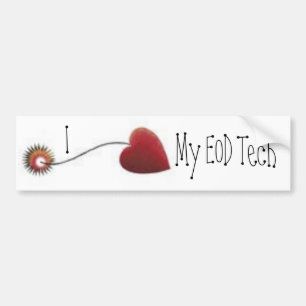 Ik hou van mijn EOD Tech Heart Bombout Bumpersticker