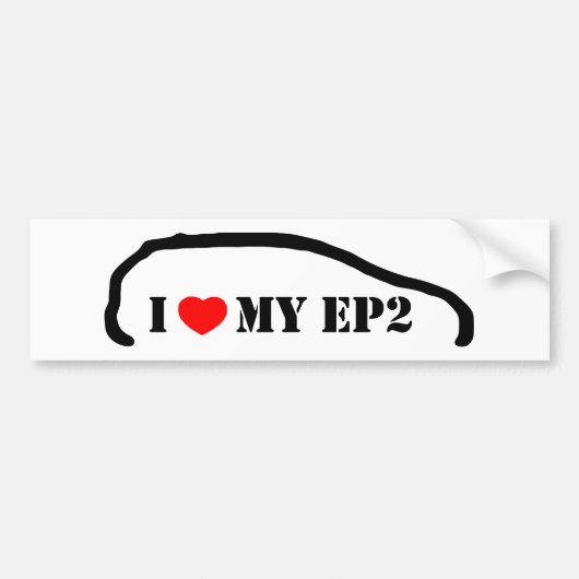 Ik hou van mijn EP2 Bumpersticker (Voorkant)