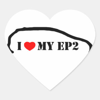 Ik hou van mijn EP2 Hart Sticker