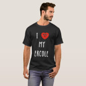 Ik hou van mijn Ercole naam grappig T-shirt (Voorkant volledig)