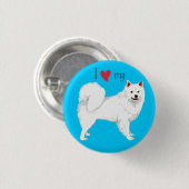 Ik hou van mijn Eskie Ronde Button 3,2 Cm (Voorkant /achterkant)