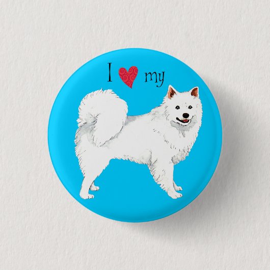 Ik hou van mijn Eskie Ronde Button 3,2 Cm (Voorkant)