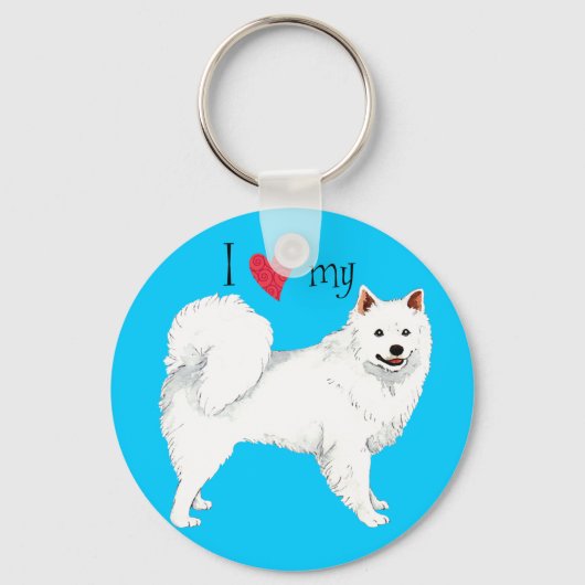 Ik hou van mijn Eskie Sleutelhanger (Voorkant)