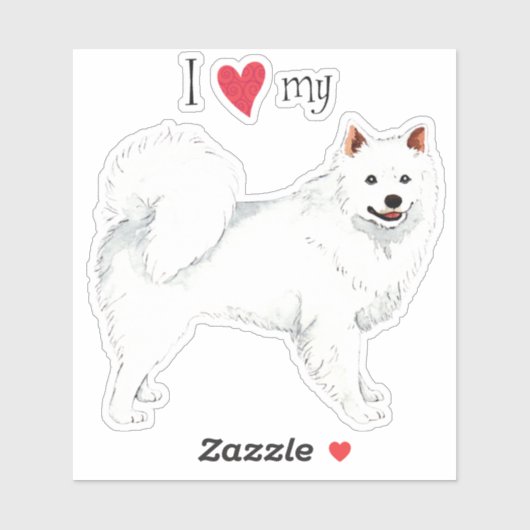 Ik hou van mijn Eskie Vinyl Sticker (Vel)