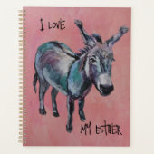 Ik hou van mijn Esther ( pas aan) ezel Planner (Voorkant)