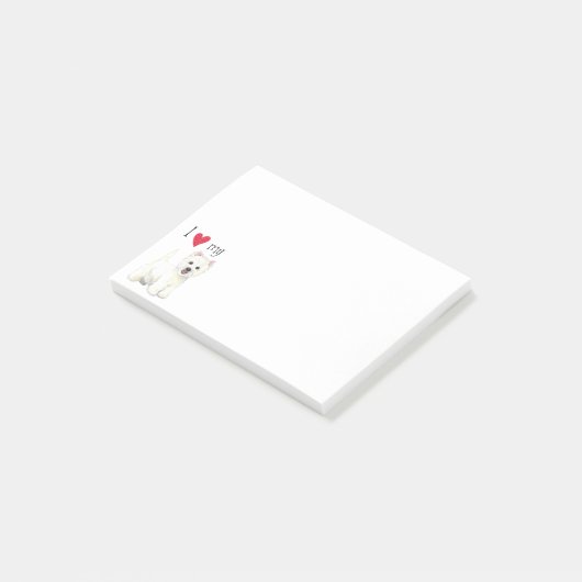 Ik hou van mijn estie post-it® notes (Schuin)