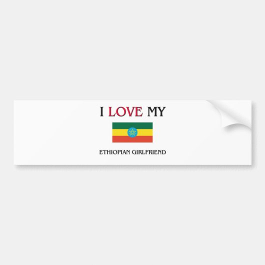 Ik hou van mijn Ethiopische Vriendin Bumpersticker (Voorkant)