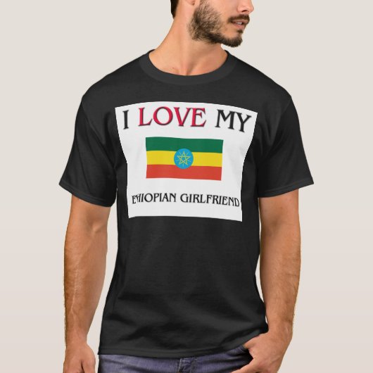 Ik hou van mijn Ethiopische Vriendin T-shirt (Voorkant)