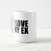 Ik hou van mijn ex koffiemok (Voorkant links)