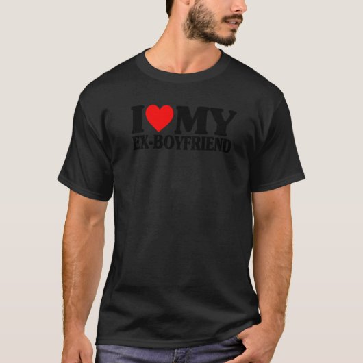 Ik hou van mijn ex-vriend t-shirt (Voorkant)