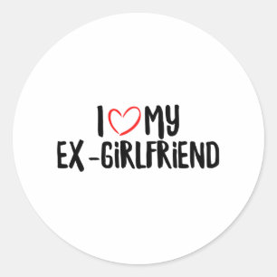 Ik hou van mijn ex-Vriendin Ronde Sticker