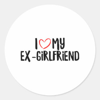 Ik hou van mijn ex-Vriendin Ronde Sticker