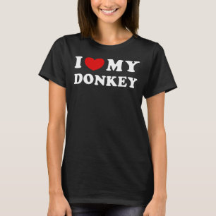 Ik hou van mijn ezel, ik hart mijn ezel t-shirt