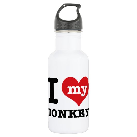 Ik hou van mijn ezel waterfles  (Voorkant)